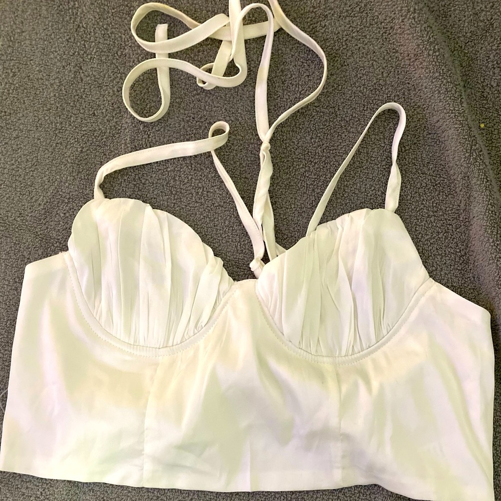White crop top